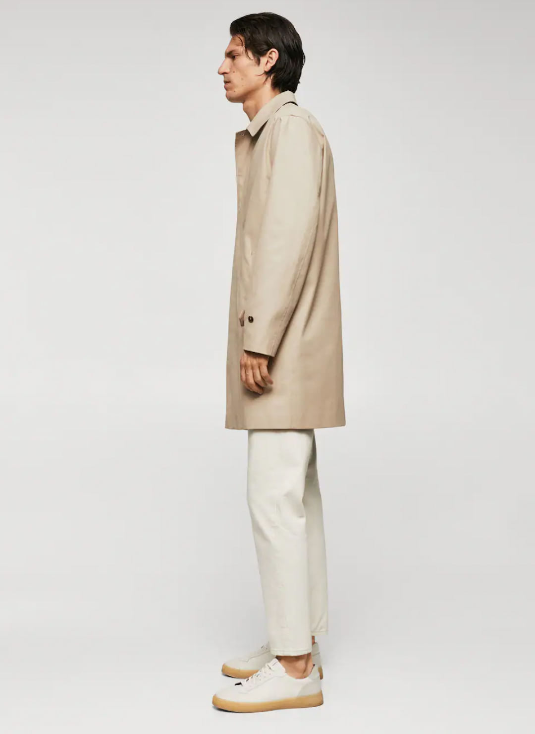 Water - repellent cotton trench coat - Imagem 4