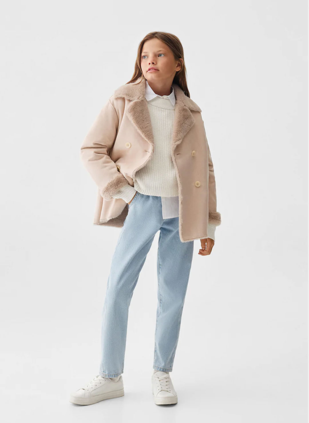 Foux shearling - lined coat - Imagem 2