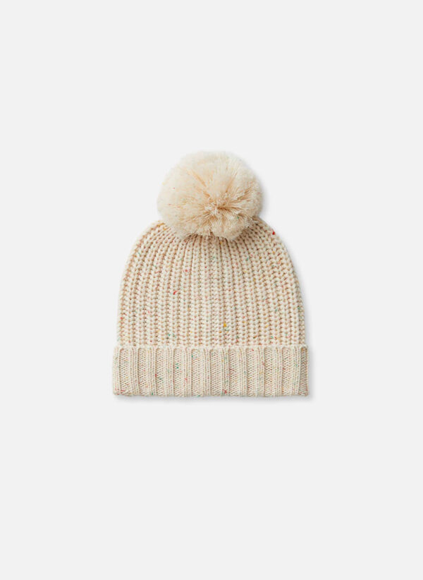 Chunky Knit Beanie - Biscotti Speckle