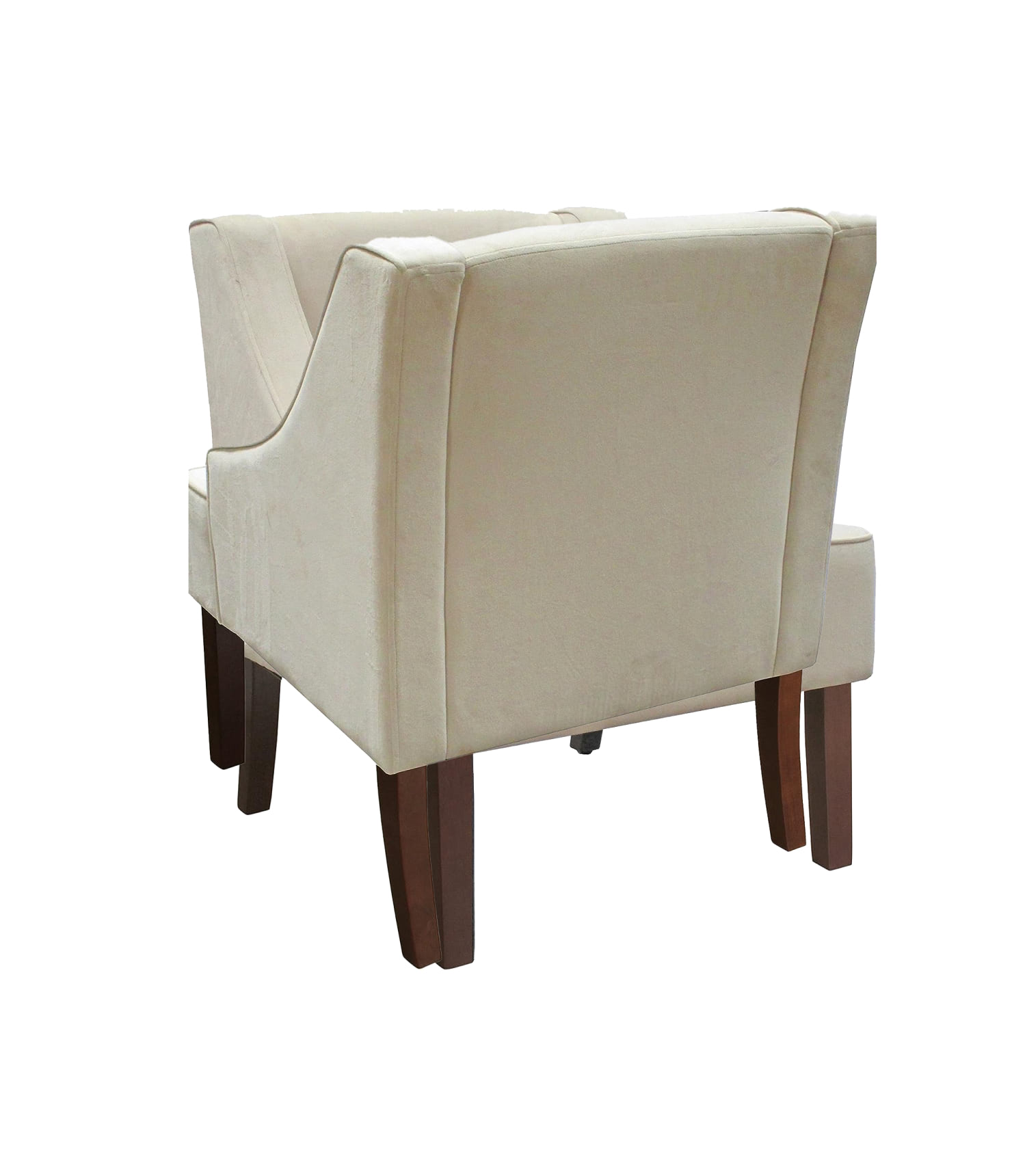 Swoop Arm Living-Room-Chairs, Cream Velvet - Imagem 3