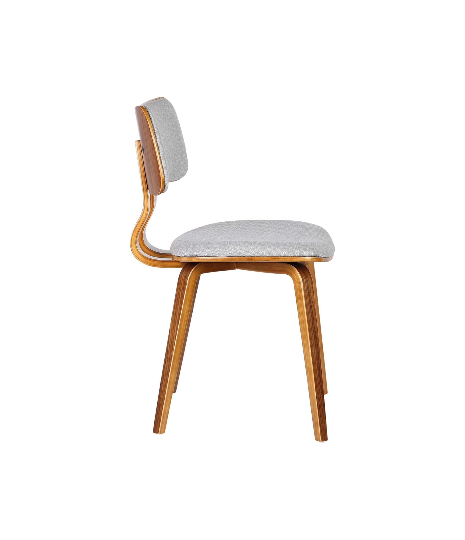 Jaguar Dining Chair in Grey Fabric and Walnut Wood - Imagem 4