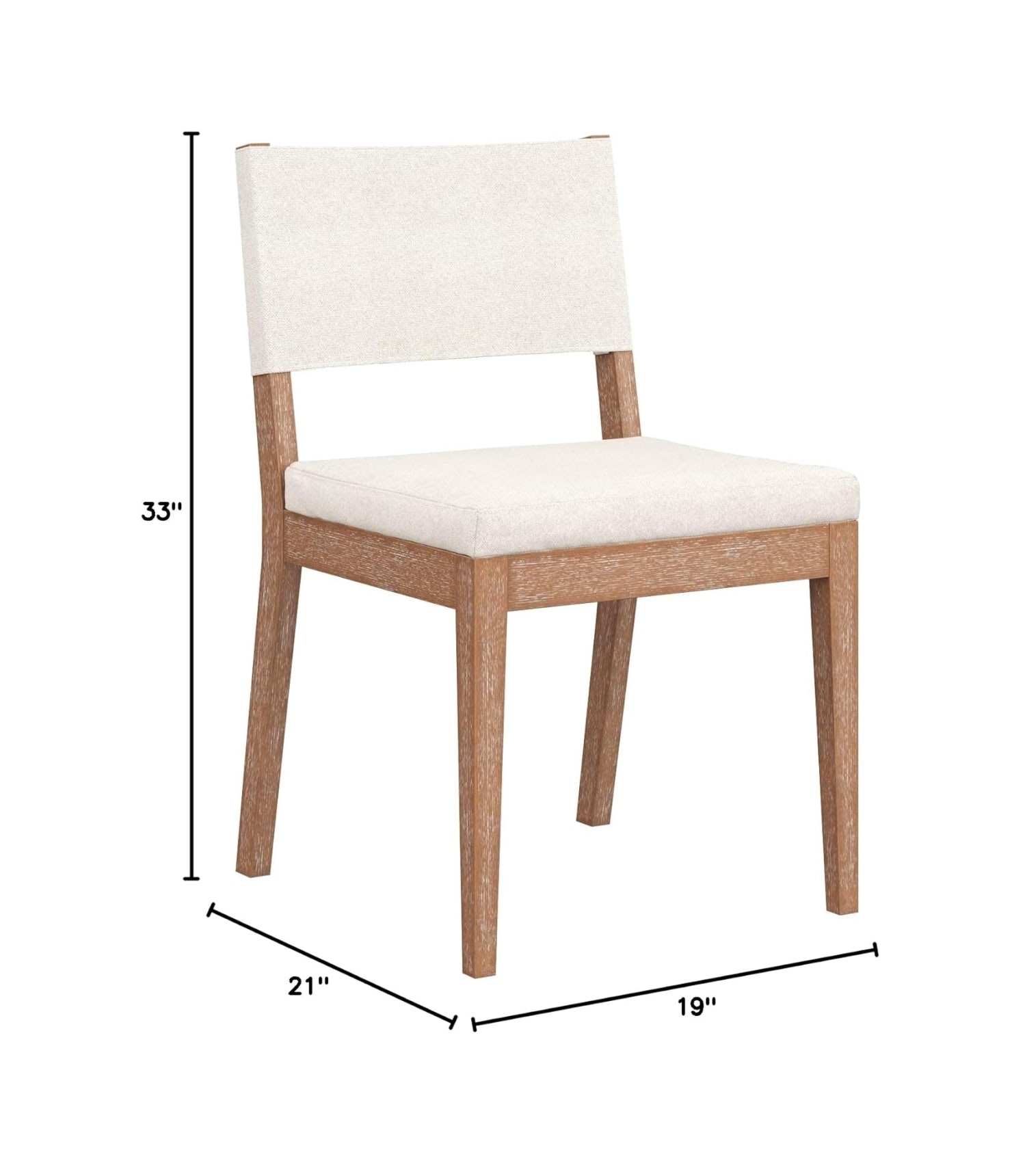 Modern Upholstered Dining Chair with Solid Rubberwood Legs - Imagem 3