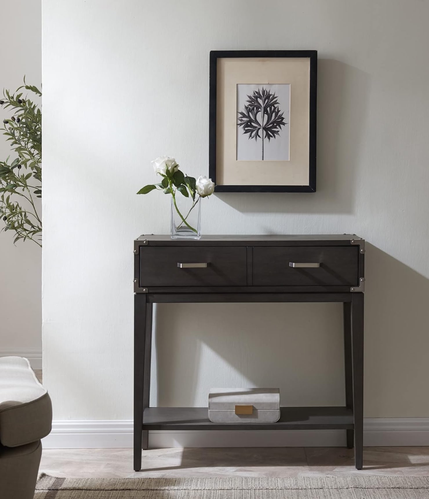 Leick Home Beckett Industrial Console Table, Gray - Imagem 2